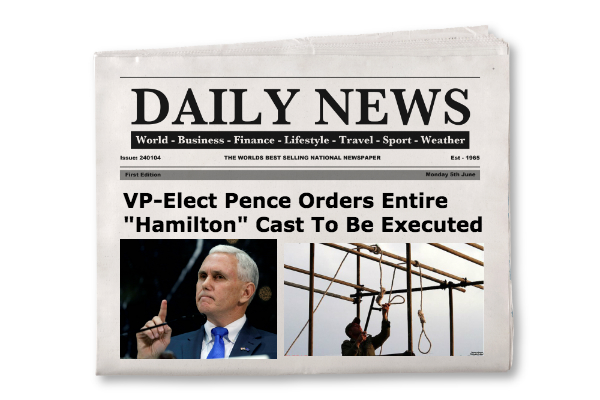 VP-Elect Pence issuing execution proclamation.